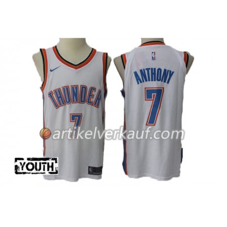 NBA Oklahoma City Thunder Trikot Carmelo Anthony 7 Nike 2017-18 Weiß Swingman - Kinder